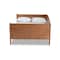 Baxton Studio Veles Mid-Century Modern Ash Walnut Finished Wood Full Size Daybed 183-11174-Zoro - alternate 3